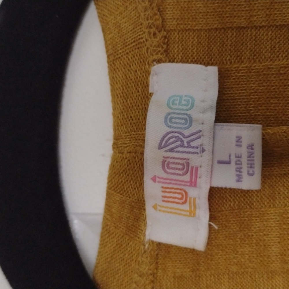 Lularoe duster in mustard size large - Picture 3 of 4